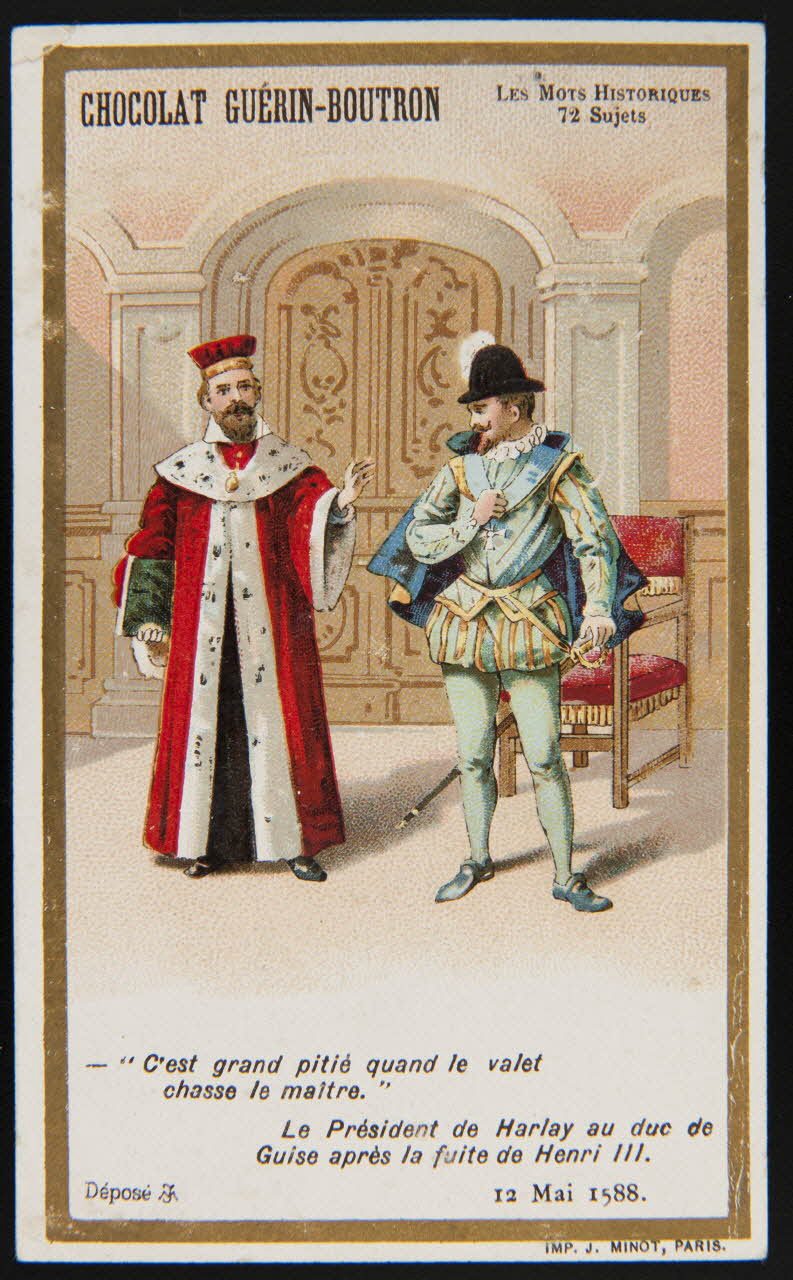 Vallet-Minot et Cie carte réclame chromo Paris 1889-1914 1995.1.279.12 Photo