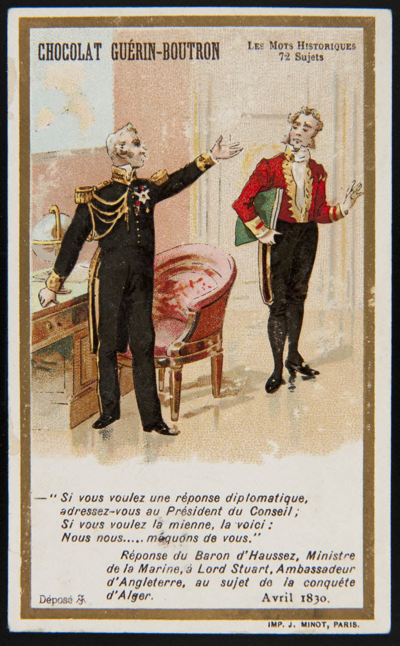 Vallet-Minot et Cie carte réclame chromo Paris 1889-1914 1995.1.279.64 Photo