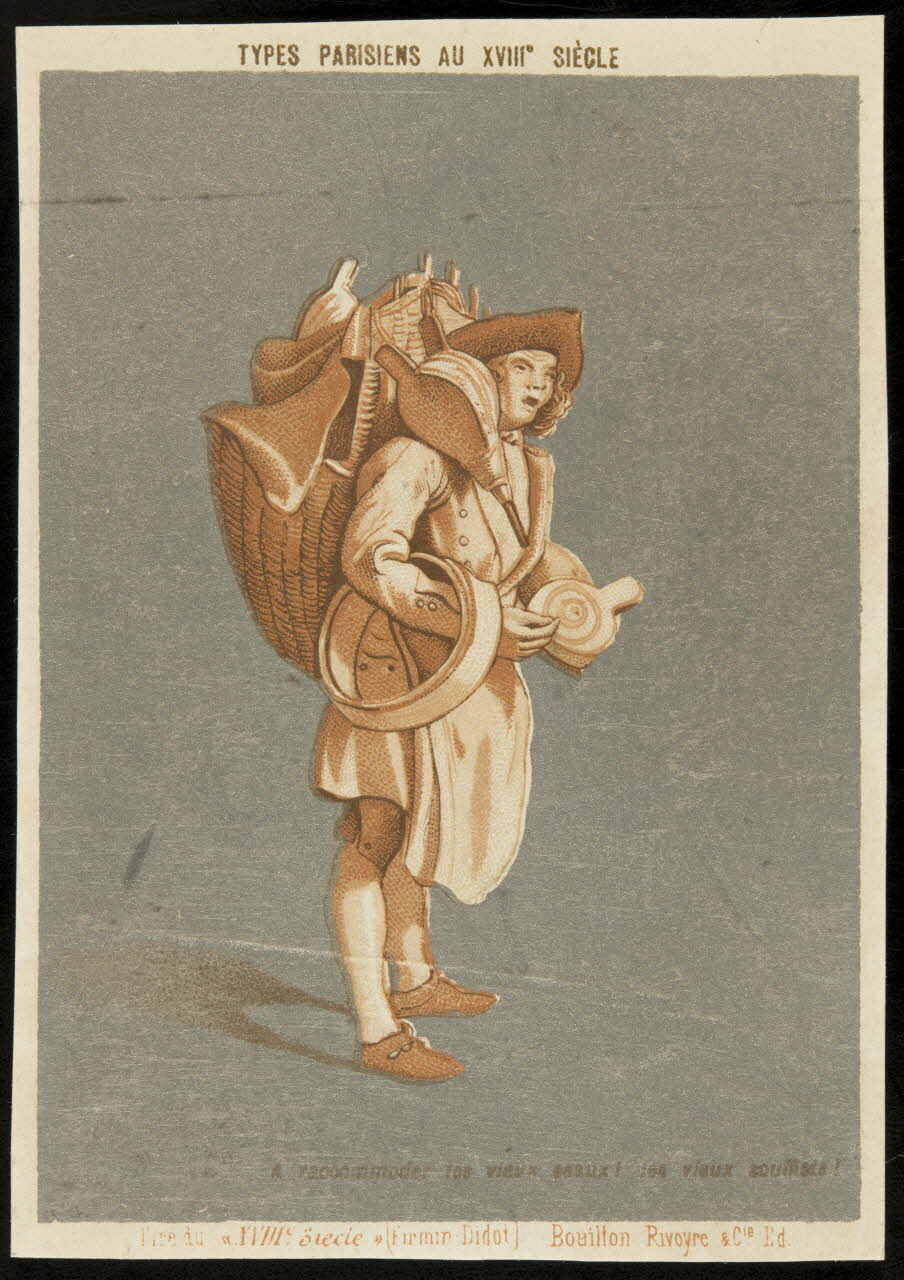 Edmé Bouchardon ; Caylus comte de ; Bouillon-Rivoyre carte réclame chromo Paris 1877-1893 1995.1.2804.1 Photo