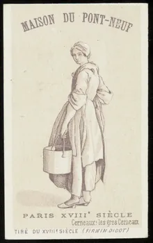 Edmé Bouchardon ; Caylus comte de ; Bouillon-Rivoyre (éditeur), Cochet Aimé carte réclame chromo Paris 1878-1880 1995.1.2804.12  Photo