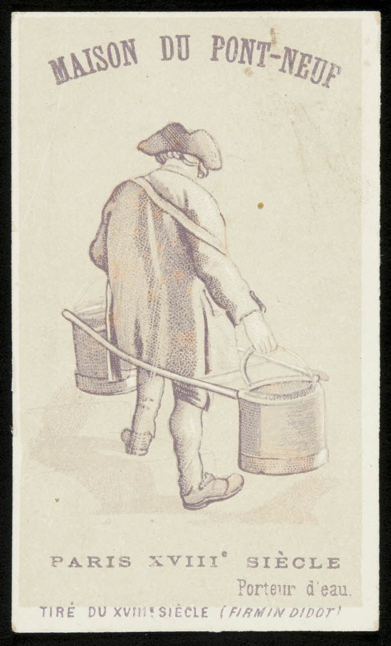 Edmé Bouchardon ; Caylus comte de ; Bouillon-Rivoyre (éditeur), Cochet Aimé carte réclame chromo Paris 1878-1880 1995.1.2804.17 Photo