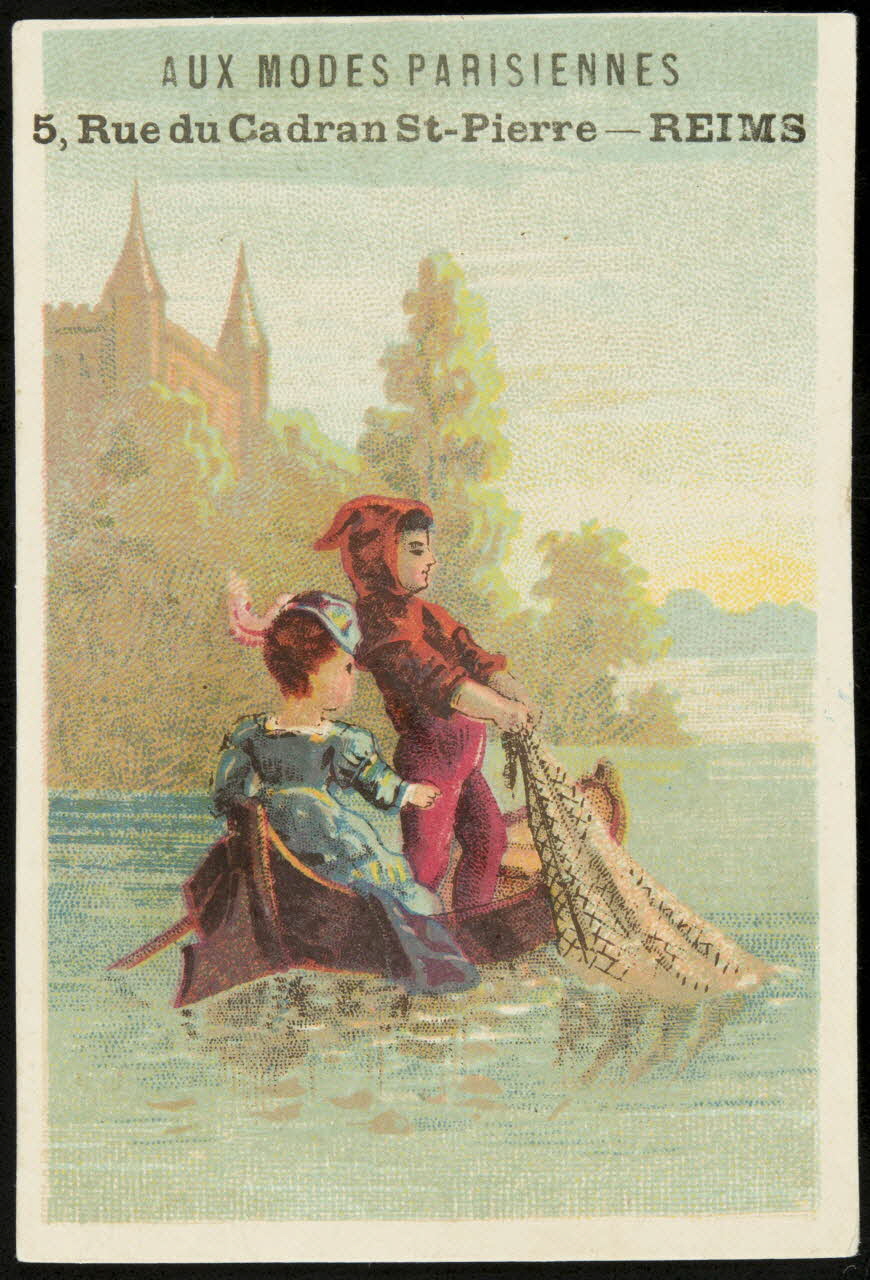 Bouillon-Rivoyre ; Bouillon-Rivoyre (éditeur), Pitron A. et Cie carte réclame chromo Paris 1893 1995.1.2810.4 Photo