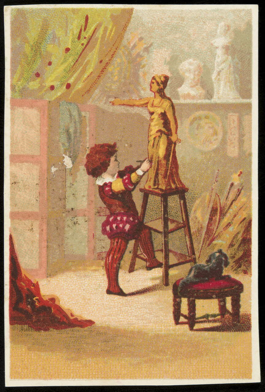 Bouillon-Rivoyre ; Bouillon-Rivoyre (éditeur), Kahn carte réclame chromo Paris 1877-1893 1995.1.2810.6 Photo