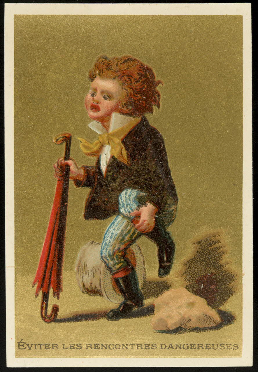 Bouillon-Rivoyre ; Bouillon-Rivoyre (éditeur), Costis carte réclame chromo Caen 1877-1893 1995.1.2812.1 Photo