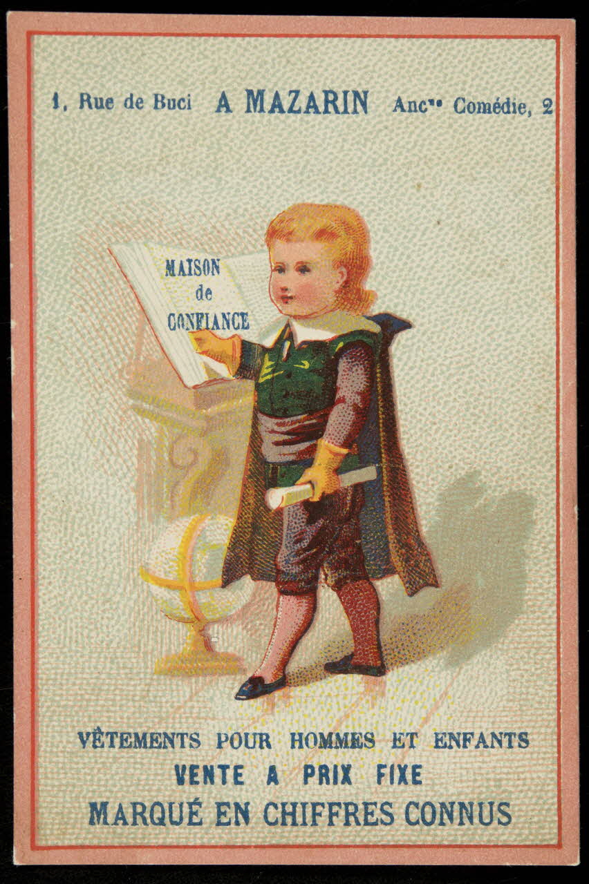 Bouillon-Rivoyre carte réclame chromo Paris 1882-1890 1995.1.2825.4 Photo
