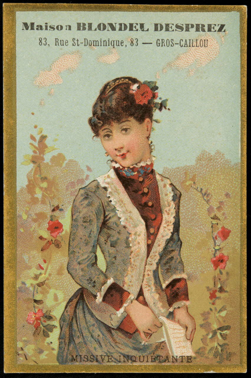 Bouillon-Rivoyre ; Lis E. carte réclame chromo Paris 1877-1893 1995.1.2832.2 Photo