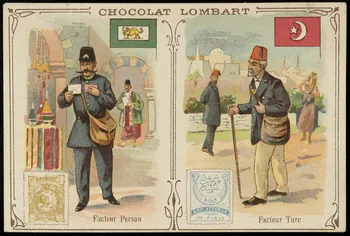 Bouillon-Rivoyre ; Gouweloos ; Norgeu carte réclame chromo Paris 1877-1893 1995.1.2838.12 Photo