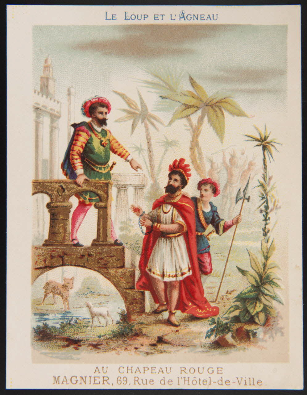 Dangivillé ; Bouillon-Rivoyre carte réclame chromo Paris 1877-1893 1995.1.2845.10 Photo