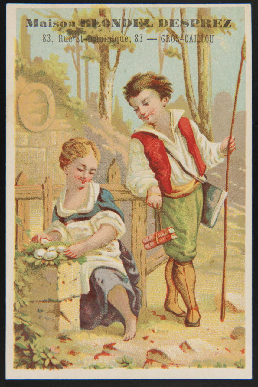 Bouillon-Rivoyre ; Lis E. carte réclame chromo Paris 1877-1893 1995.1.2846.1 Photo