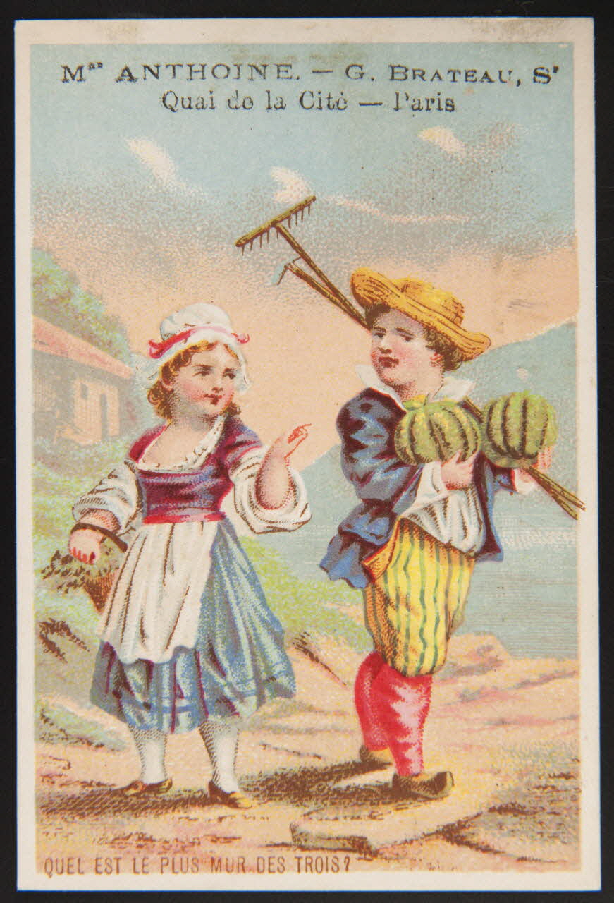 Bouillon-Rivoyre carte réclame chromo Paris 1877-1893 1995.1.2849.3 Photo