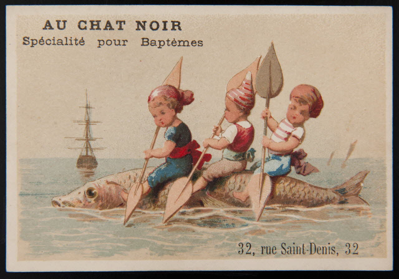 Testu & Massin ; Testu & Massin et F. Champenois & Cie carte réclame chromo Paris 1879-1886 1995.1.2858.2 Photo