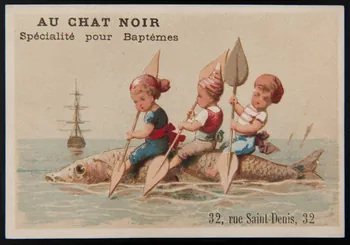 Testu & Massin ; Testu & Massin et F. Champenois & Cie carte réclame chromo Paris 1879-1886 1995.1.2858.2 Photo