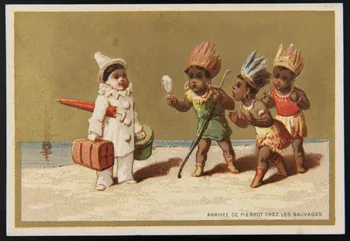 Testu & Massin ; Testu & Massin et F. Champenois & Cie carte réclame chromo Paris 1879-1886 1995.1.2862.1 Photo