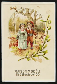 Gombert carte réclame chromo Paris 1890-1914 1995.1.2895.2  Photo
