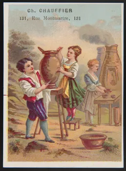 Bouillon-Rivoyre ; Cochet et Roulié carte réclame chromo Paris 1877-1882 1995.1.3001.4  Photo