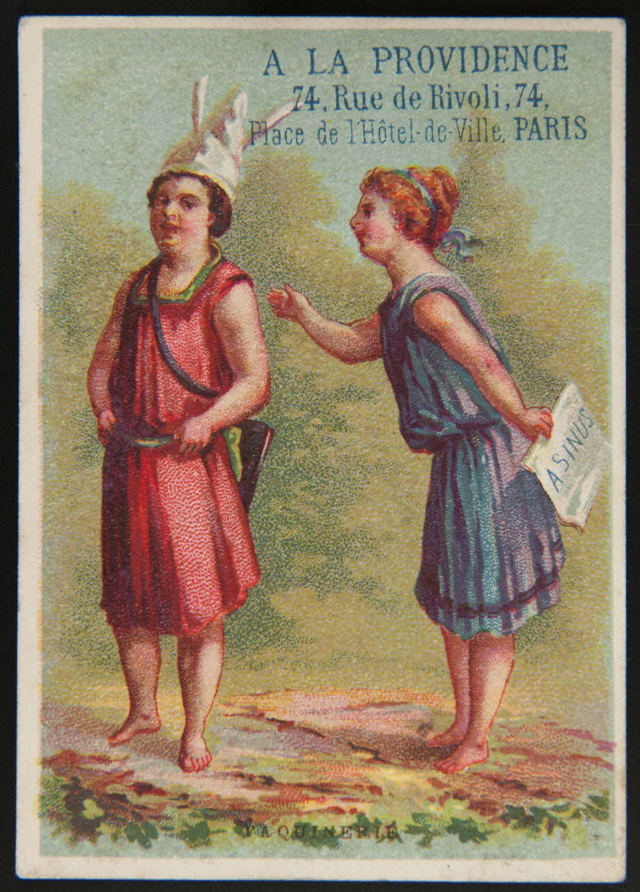 Bouillon-Rivoyre ; Cochet carte réclame chromo Paris 1878-1880 1995.1.3005.6 Photo