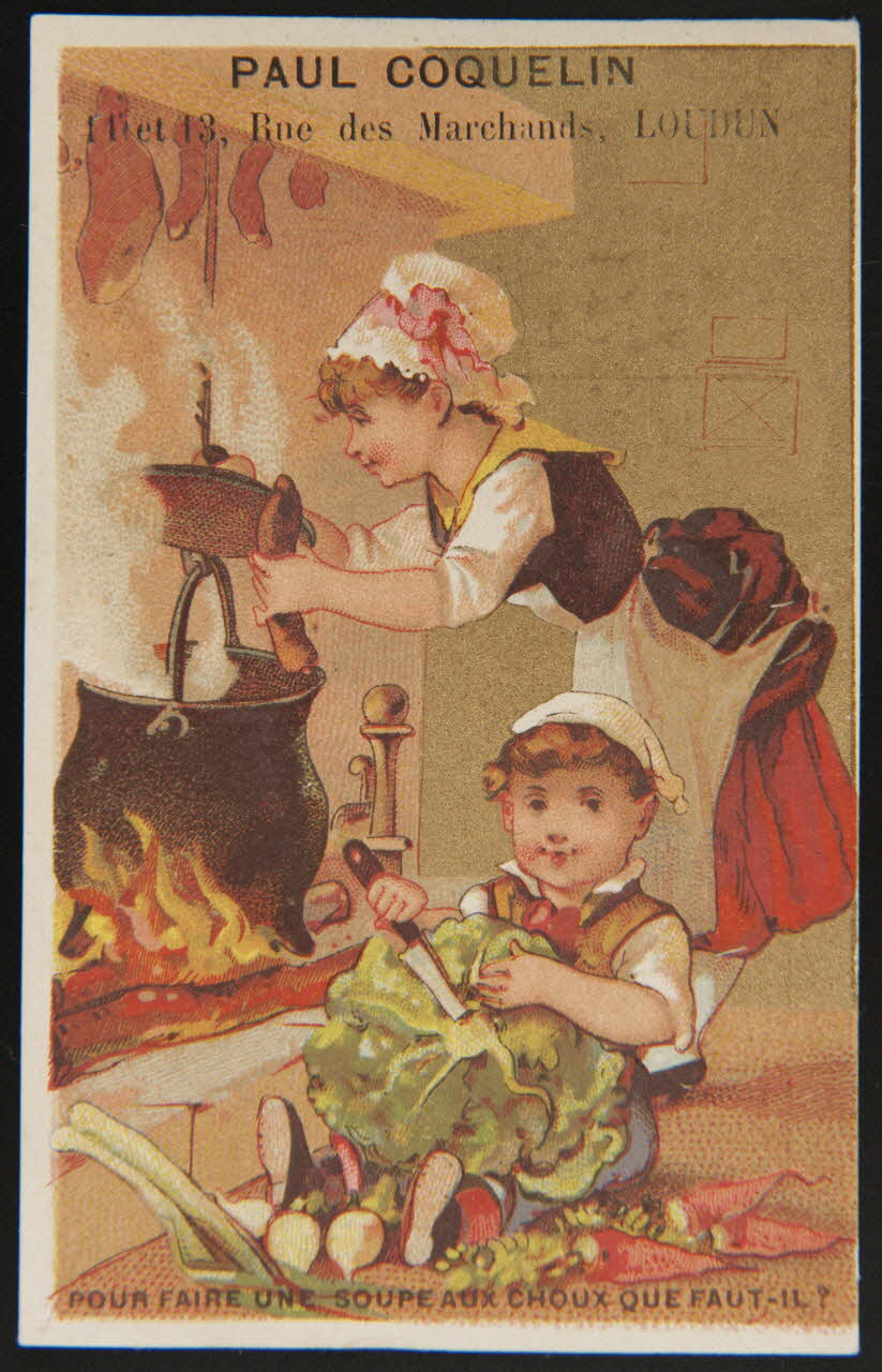 Bouillon-Rivoyre carte réclame chromo Paris 1877-1893 1995.1.3011.7 Photo