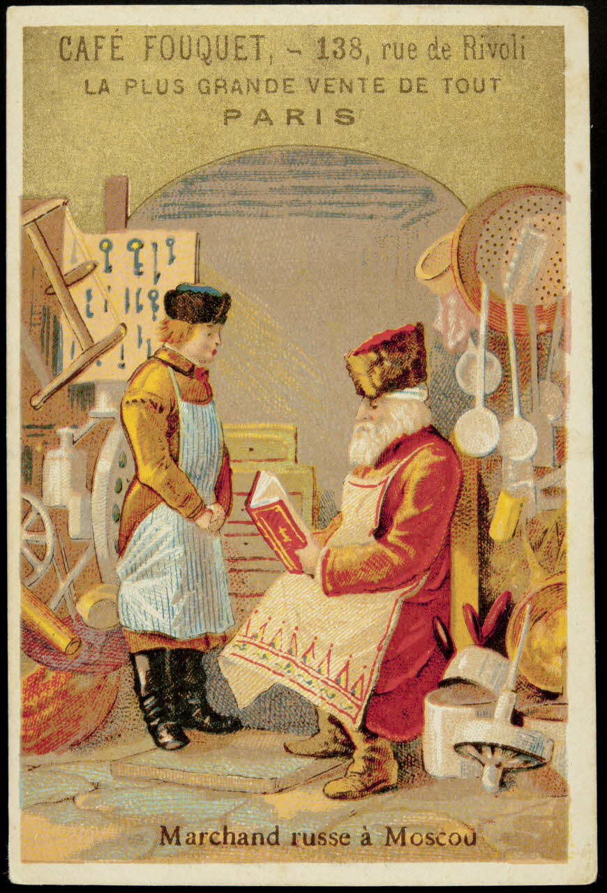 Bouillon-Rivoyre ; Pitron A. carte réclame chromo Paris 1877-1893 1995.1.3027.2 Photo