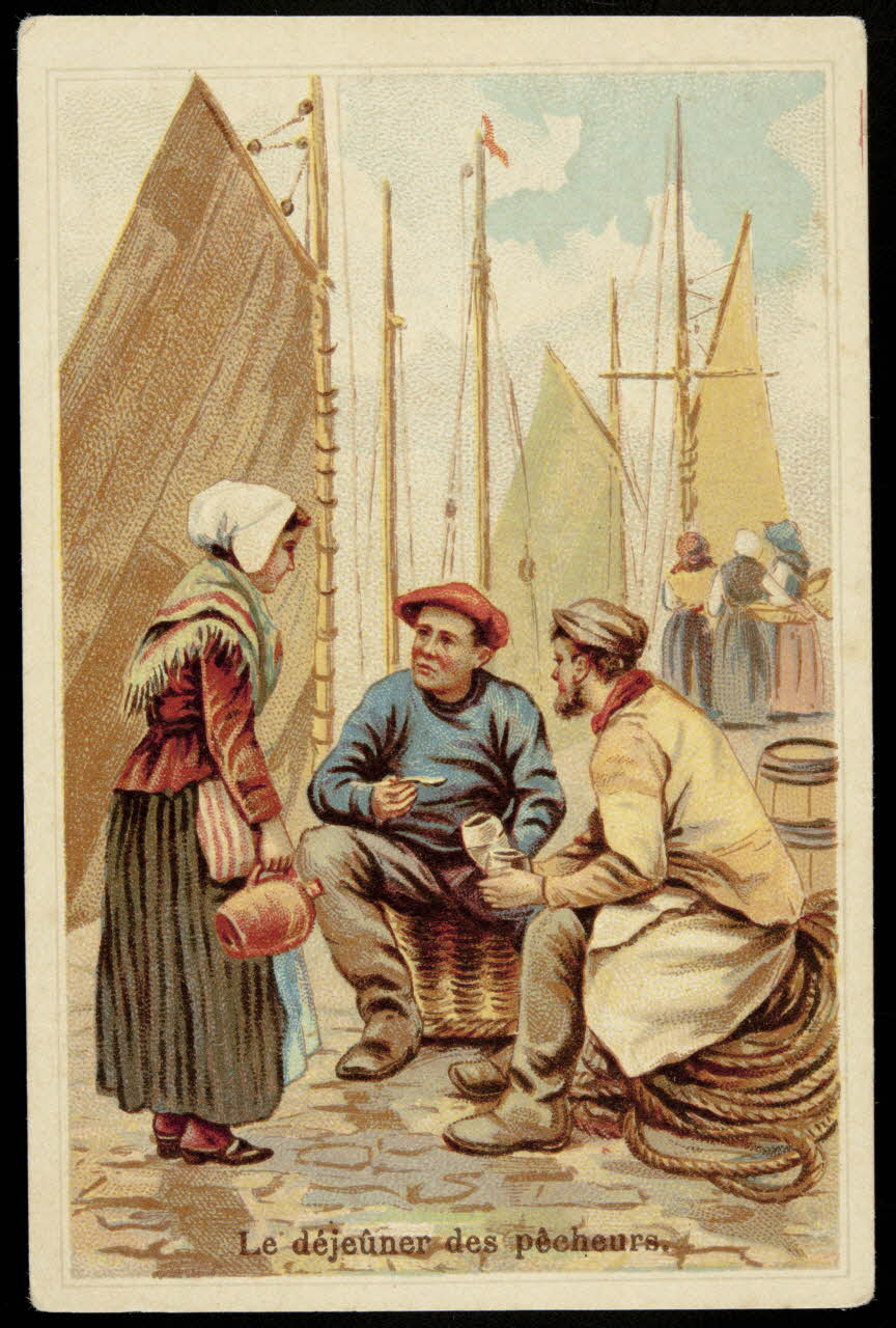 Bouillon-Rivoyre ; Norgeu A. ; Gouweloos carte réclame chromo Paris 1877-1893 1995.1.3038.5 Photo