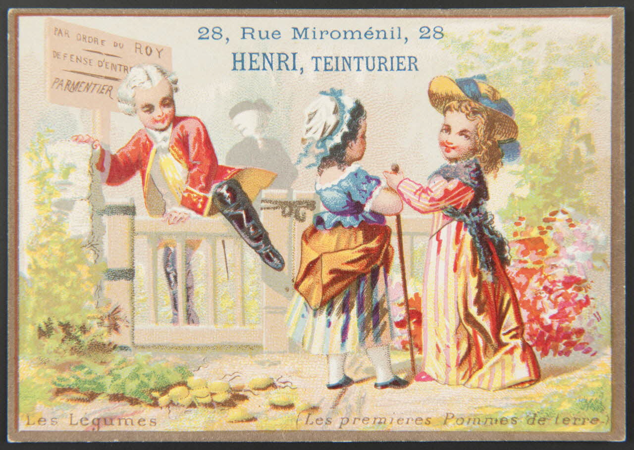 Bouillon-Rivoyre (éditeur), Cochet et Roulié carte réclame chromo Paris 1878-1880 1995.1.3050.2 Photo