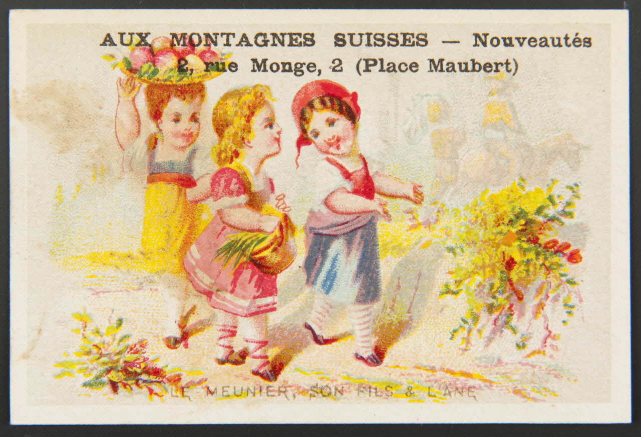 Bouillon-Rivoyre (éditeur), Cochet Aimé carte réclame chromo Paris 1878-1880 1995.1.3051.11 Photo