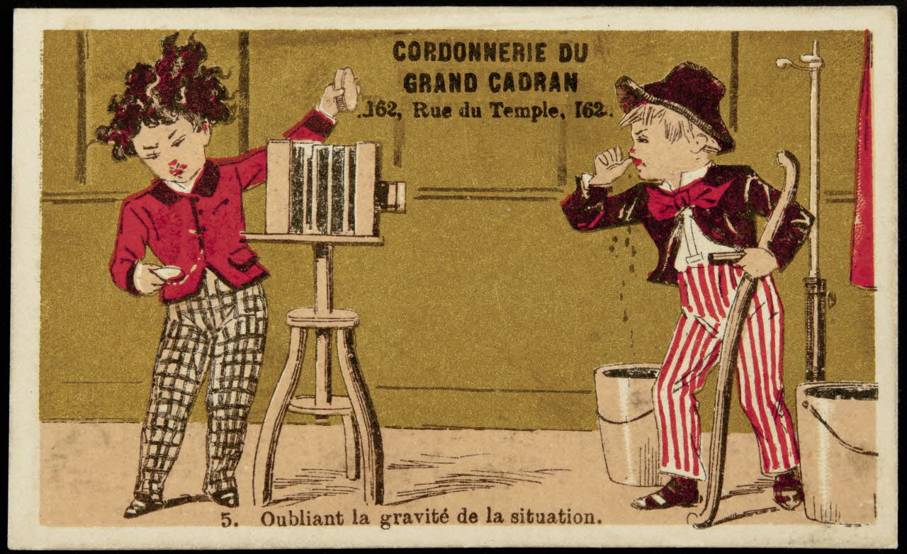 Bouillon-Rivoyre (éditeur), Pitron A. carte réclame chromo Paris 1893 1995.1.3074.3 Photo