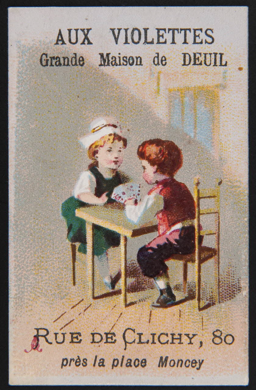 Alfred Clarey carte réclame chromo Asnières 1878-1884 1995.1.3211.3 Photo