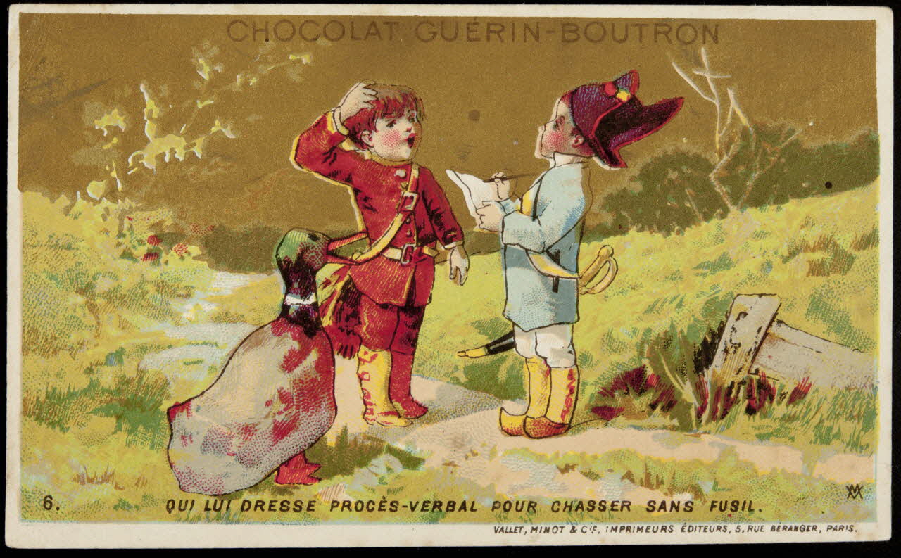 Vallet-Minot et Cie carte réclame chromo Paris 1889 1995.1.327.6 Photo