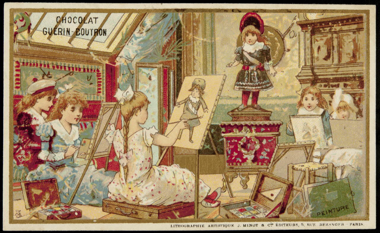 Vallet-Minot et Cie carte réclame chromo Paris 1889 1995.1.349.7 Photo