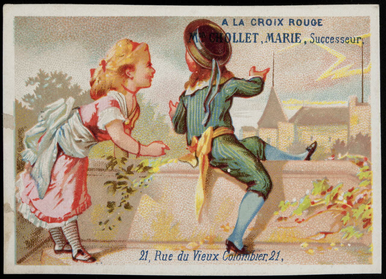 Danmanville et Daumas carte réclame chromo Paris 1875-1890 1995.1.3603.3 Photo