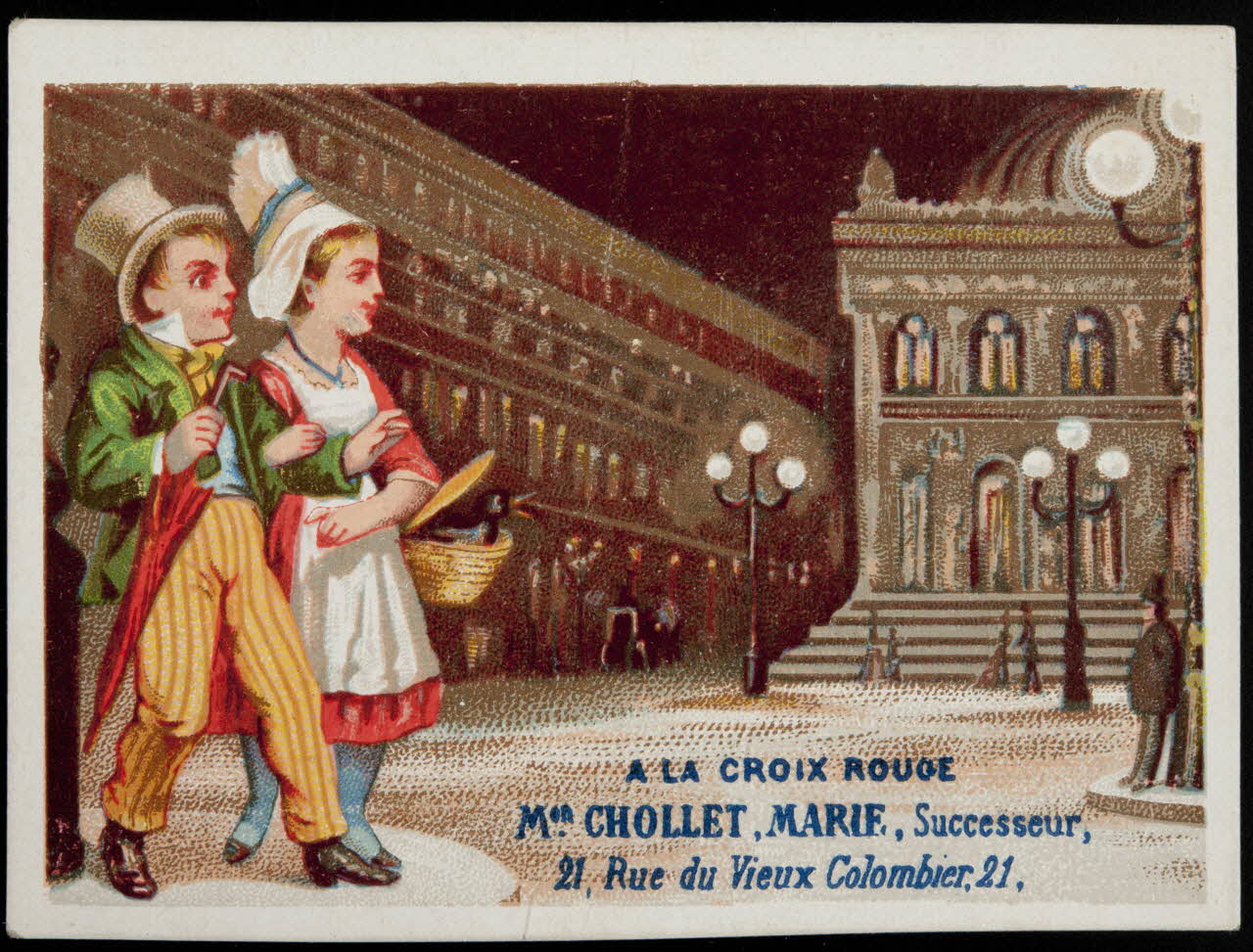 Danmanville et Daumas carte réclame chromo Paris 1875-1890 1995.1.3603.4 Photo