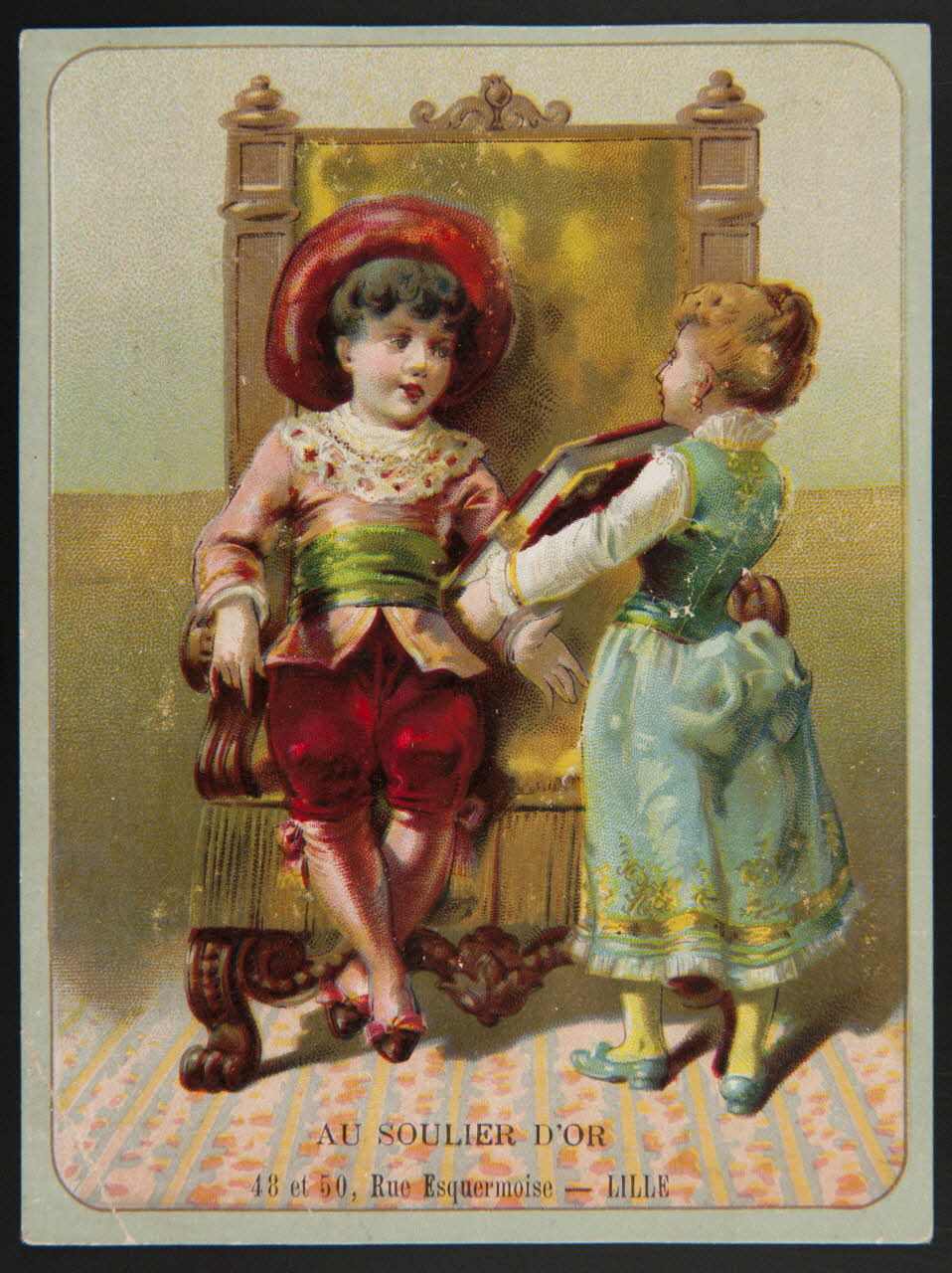 Gombert carte réclame chromo Paris 1890-1914 1995.1.3654.1 Photo