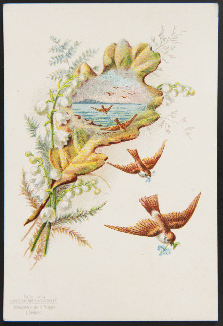 Gombert / Editions de la Chocolaterie d'Aiguebelle carte réclame chromo Aiguebelle 1890-1914 1995.1.3761.1 Photo
