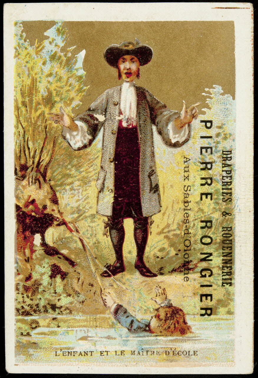 Dessain ; Guéneux Fréres (imprimeur), Nantes carte réclame chromo Liège 1914 1995.1.3906.6 Photo