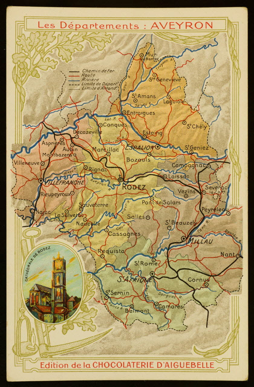 Edition de la Chocolaterie d'Aiguebelle carte réclame chromo 1900 1995.1.3907.13 Photo