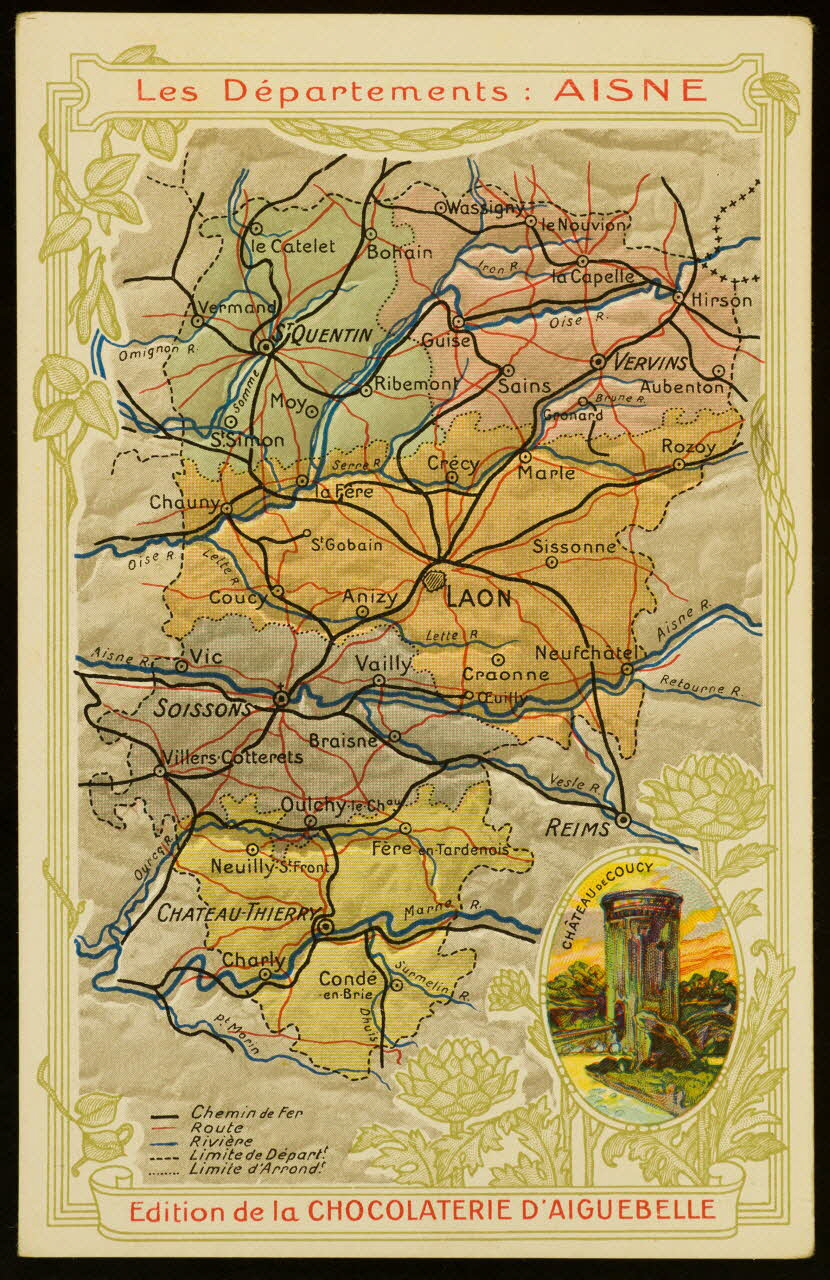 Edition de la Chocolaterie d'Aiguebelle carte réclame chromo 1900 1995.1.3907.3 Photo