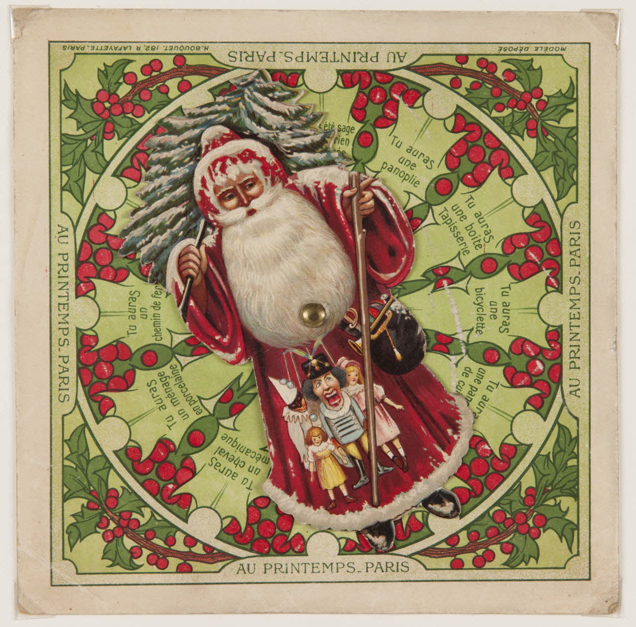 Michel Bouquet carte réclame chromo Paris 1900-1910 1995.1.3925.1 Photo