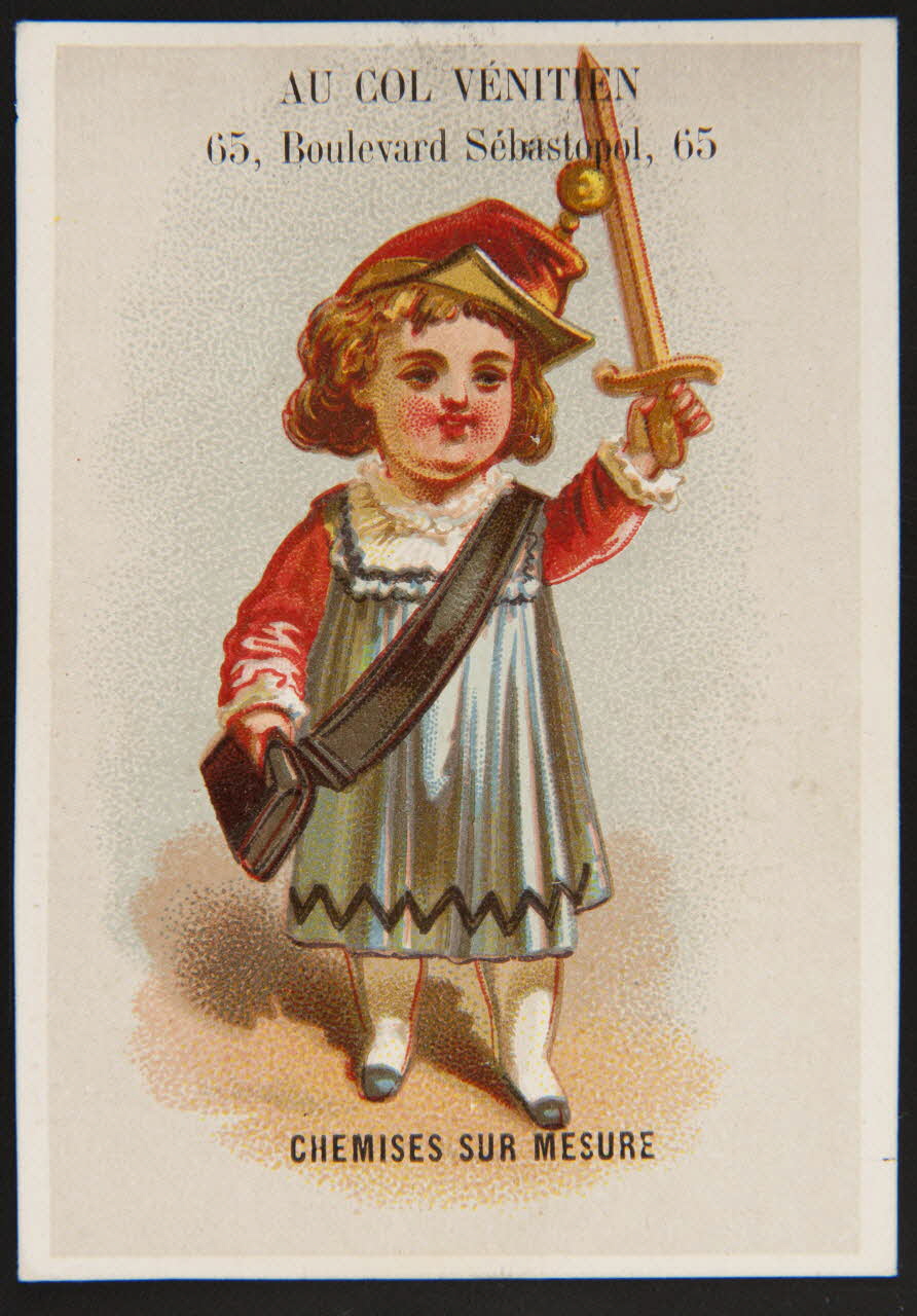 Hamelin (éditeur), Thoma carte réclame chromo Paris 1870 1995.1.3927.2 Photo