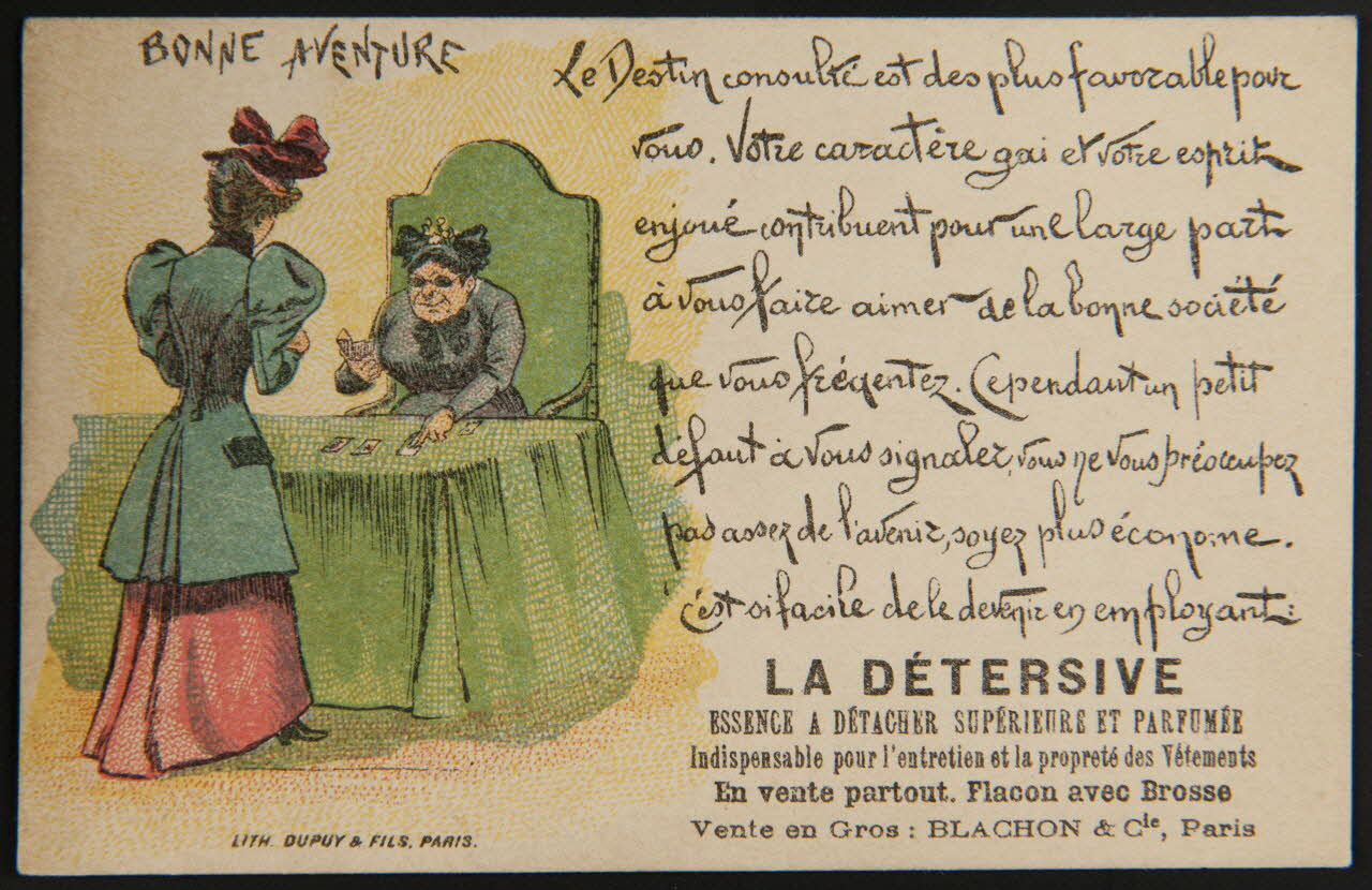 Dupuy & Fils carte réclame chromo Paris 1877-1891 1995.1.4125.1 Photo