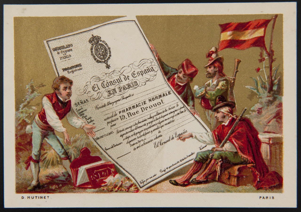 D. Hutinet carte réclame chromo Paris 1880-1890 1995.1.4170.10 Photo