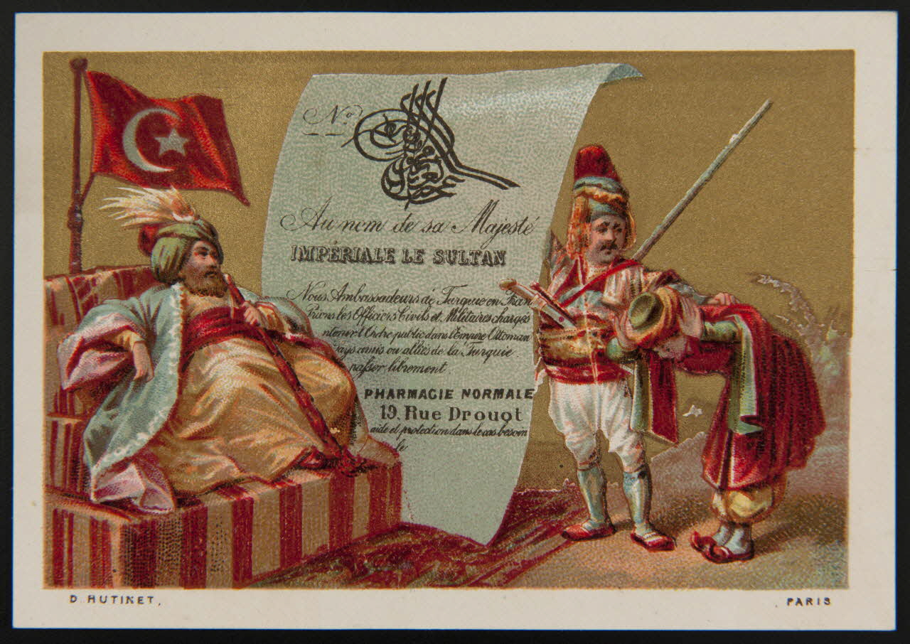 D. Hutinet carte réclame chromo Paris 1880-1890 1995.1.4170.11 Photo