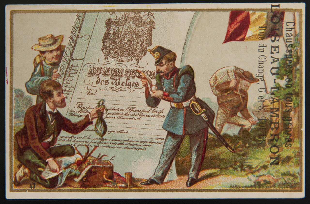 Hutinet (éditeur), Wallay, Nisse et Cie carte réclame chromo Roubaix 1894-1900 1995.1.4170.2 Photo