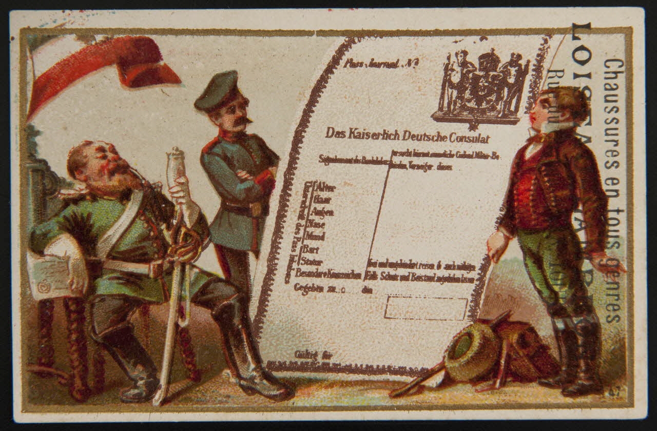 Hutinet (éditeur), Wallay, Nisse et Cie carte réclame chromo Roubaix 1894-1900 1995.1.4170.7 Photo