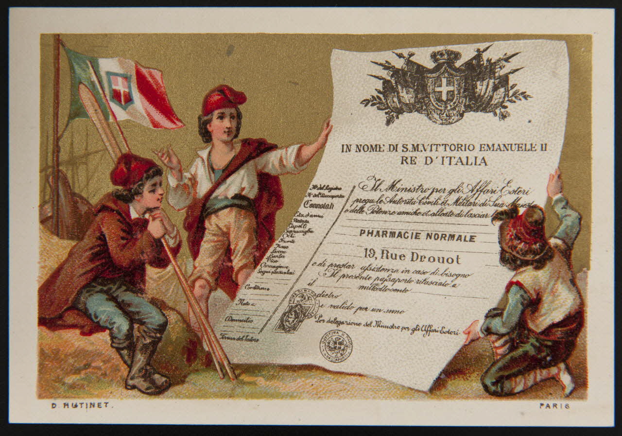 D. Hutinet carte réclame chromo Paris 1880-1890 1995.1.4170.8 Photo