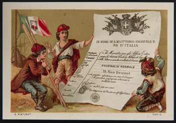 D. Hutinet carte réclame chromo Paris 1880-1890 1995.1.4170.8  Photo