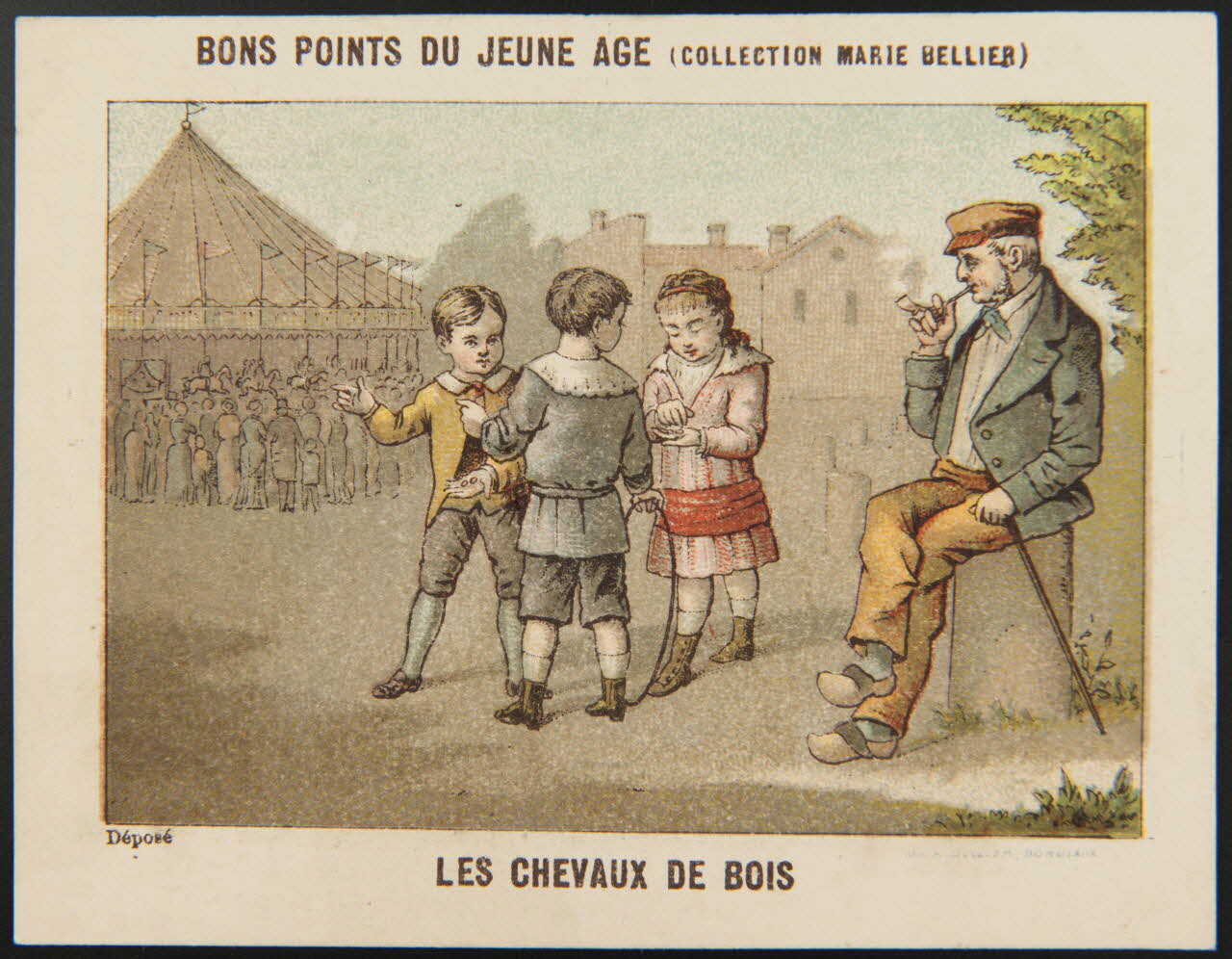 Jehenne (éditeur), Bellier A. (imprimeur), Ract et Falquet carte réclame chromo Bordeaux 1893 1995.1.4280.6 Photo