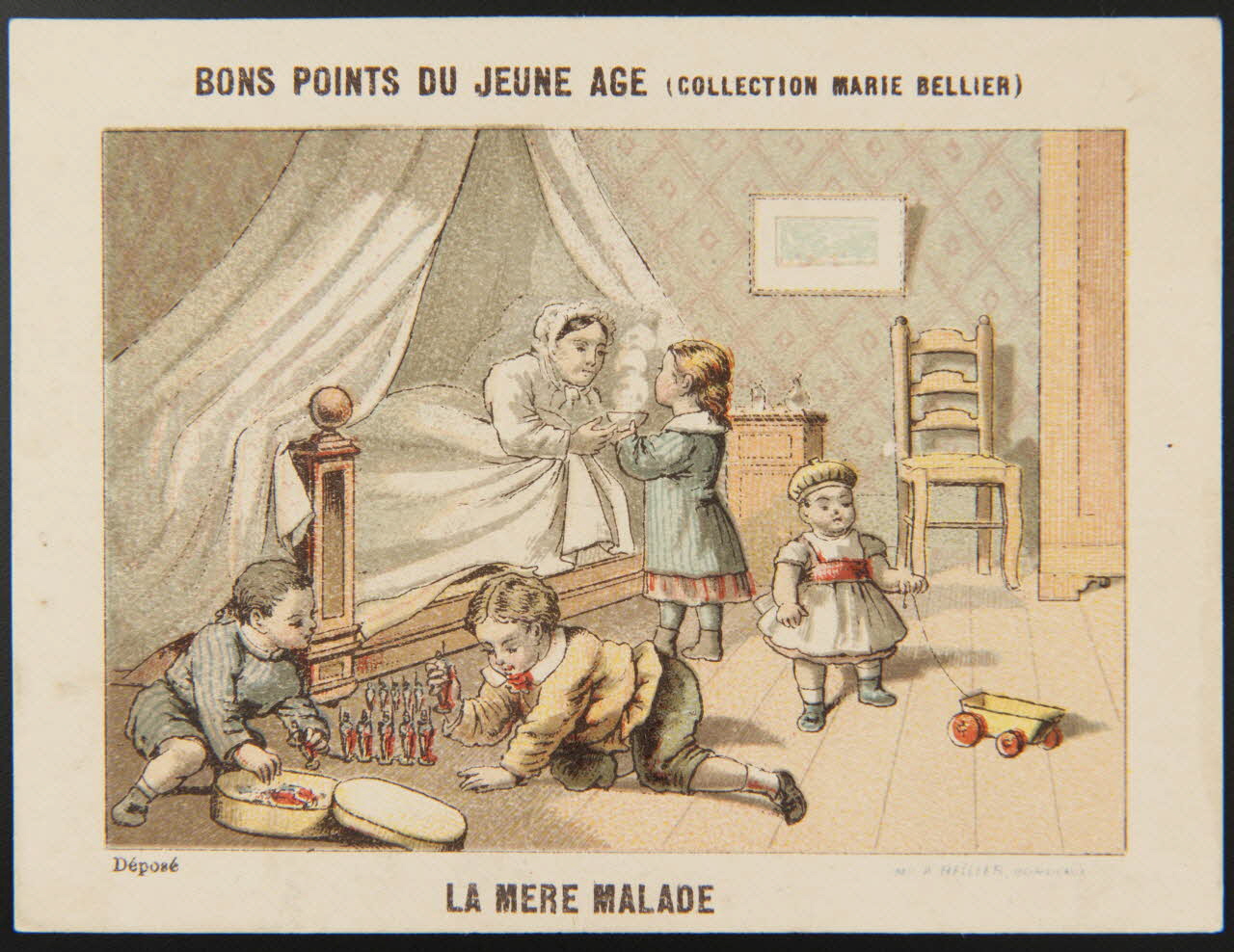 Jehenne (éditeur), Bellier A. (imprimeur), Ract et Falquet carte réclame chromo Bordeaux 1893 1995.1.4280.7 Photo