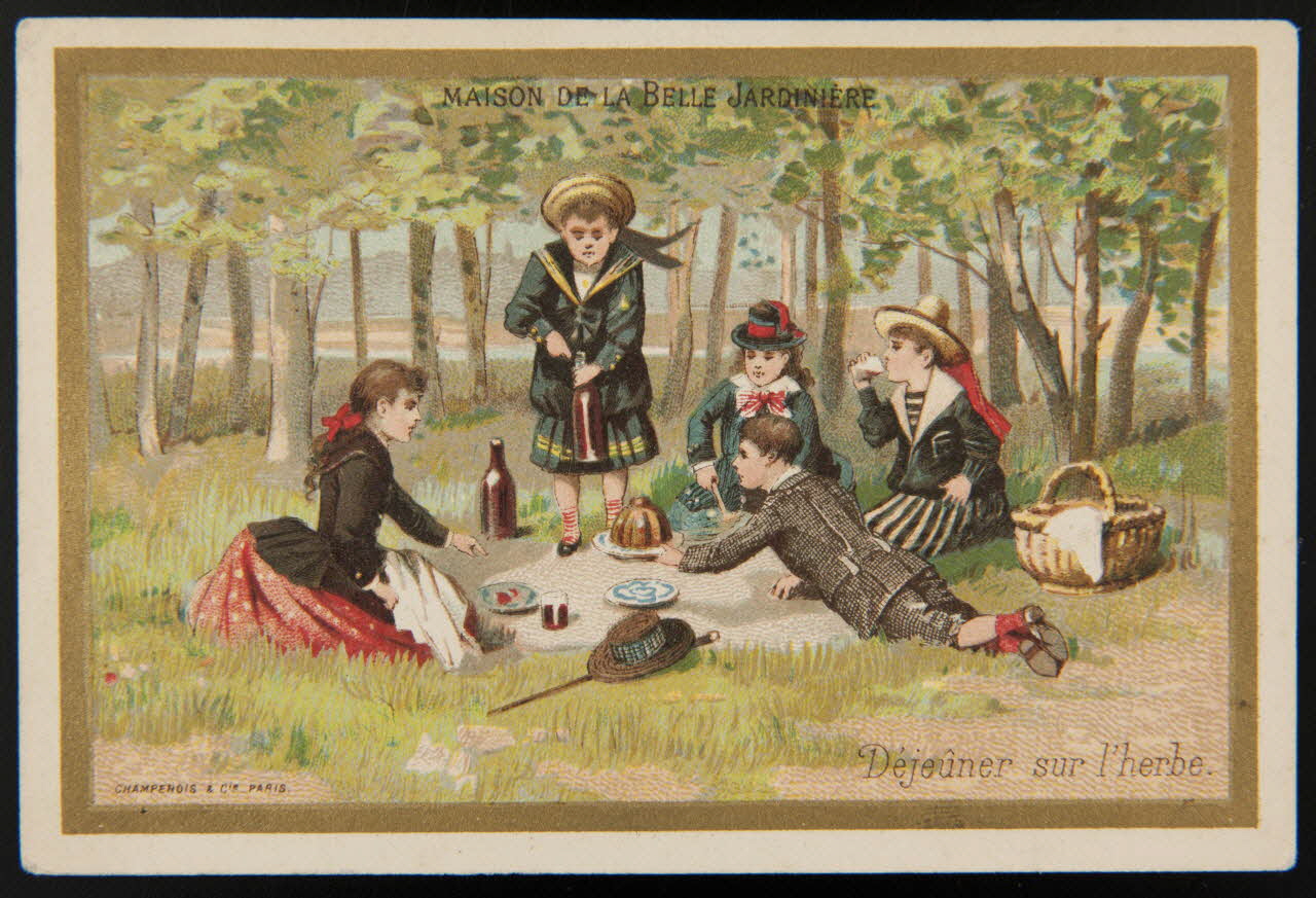 Testu & Massin ; Champenois et Compagnie carte réclame chromo Paris 1888-1889 1995.1.4332.1 Photo