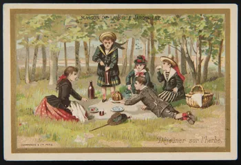 Testu & Massin ; Champenois et Compagnie carte réclame chromo Paris 1888-1889 1995.1.4332.1 Photo