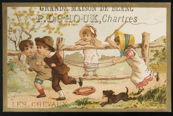 Testu & Massin ; J. Pezieux carte réclame chromo Paris 1876-1903 1995.1.4340.2 Photo